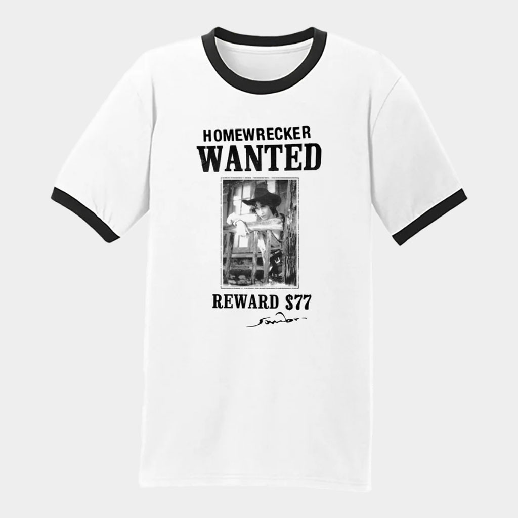 Sombr Merch 2026 Homewrecker Wanted T-Shirt Sombr Wanted Shirt Gifts For Music Lovers