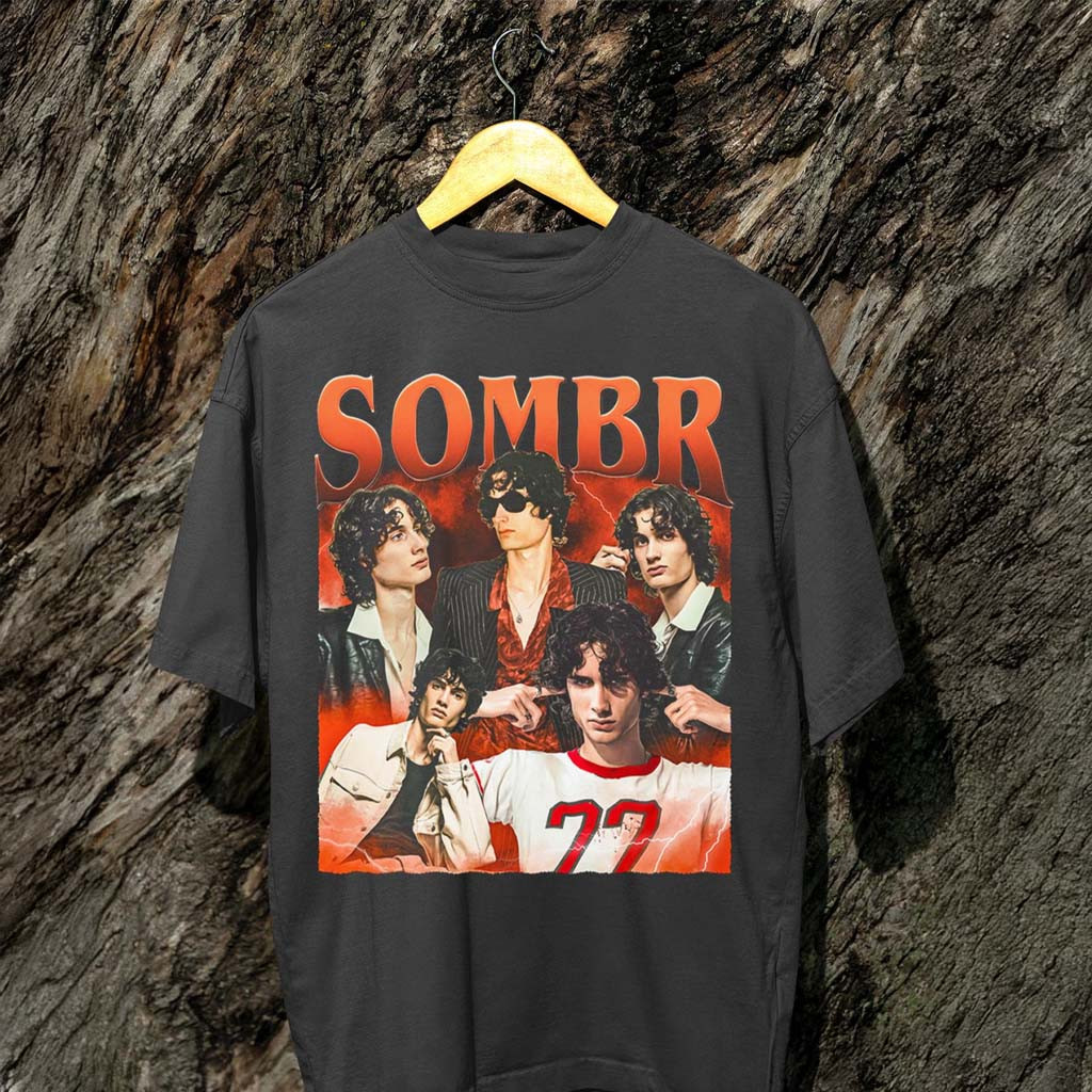 Sombr Merch Sombr World Tour Bootleg T-Shirt Gifts For Music Enthusiasts