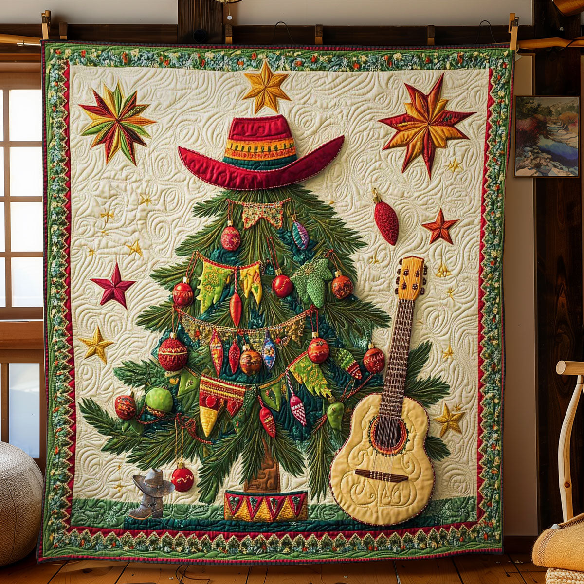 Sombrero Christmas Tree Quilt Classic Quilt Blanket for Cozy and Warm Nights