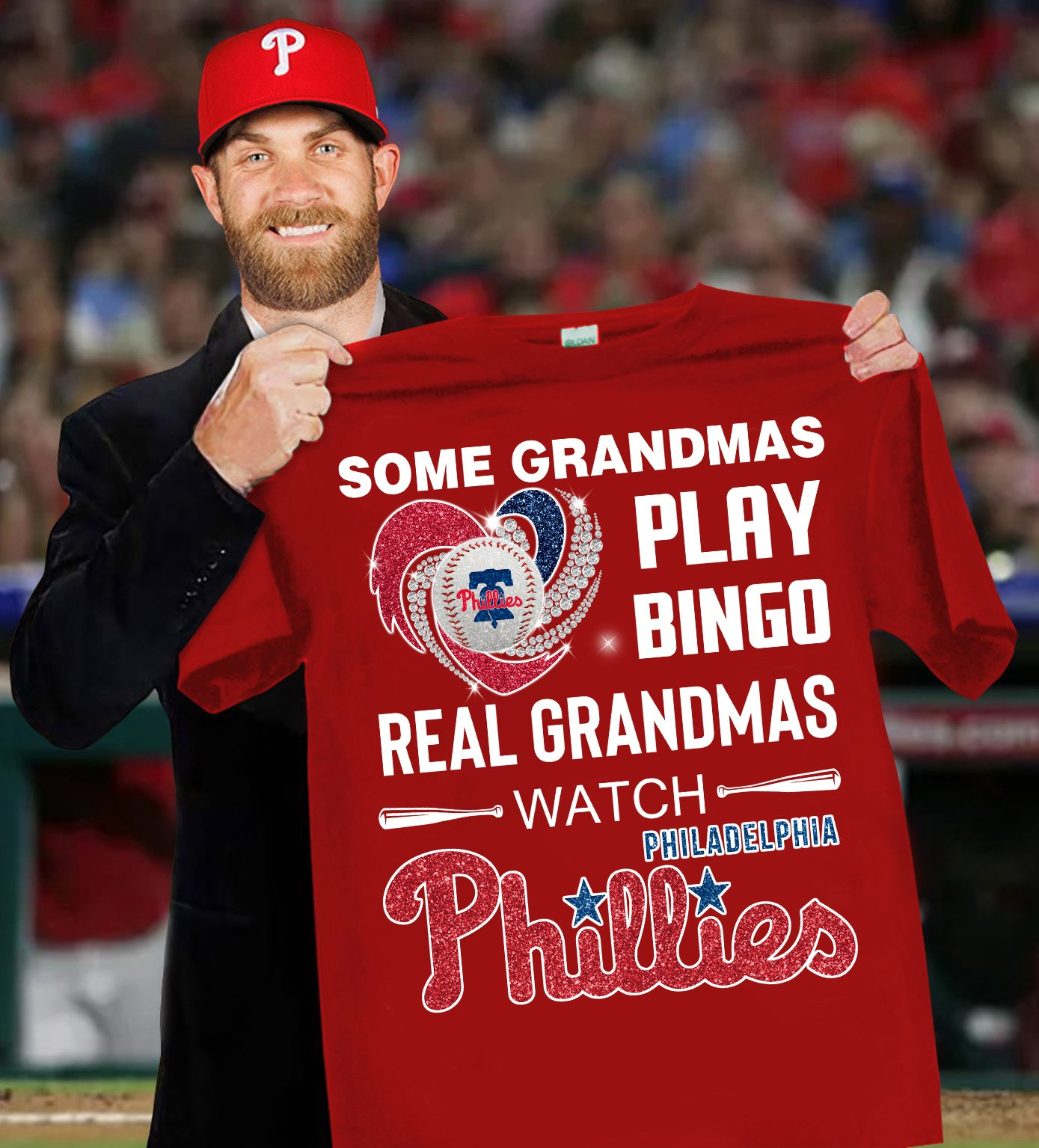 Some Grandmas Play Bingo Real Watch Philadelphia Phillies Shirt For Grandma Baseball Fans