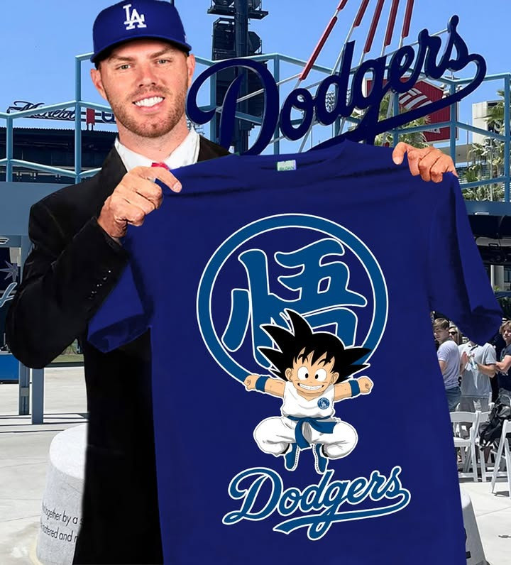 Son Goku Los Angeles Dodgers T-Shirt Baseball Lover Gifts For Dragon Ball Fans