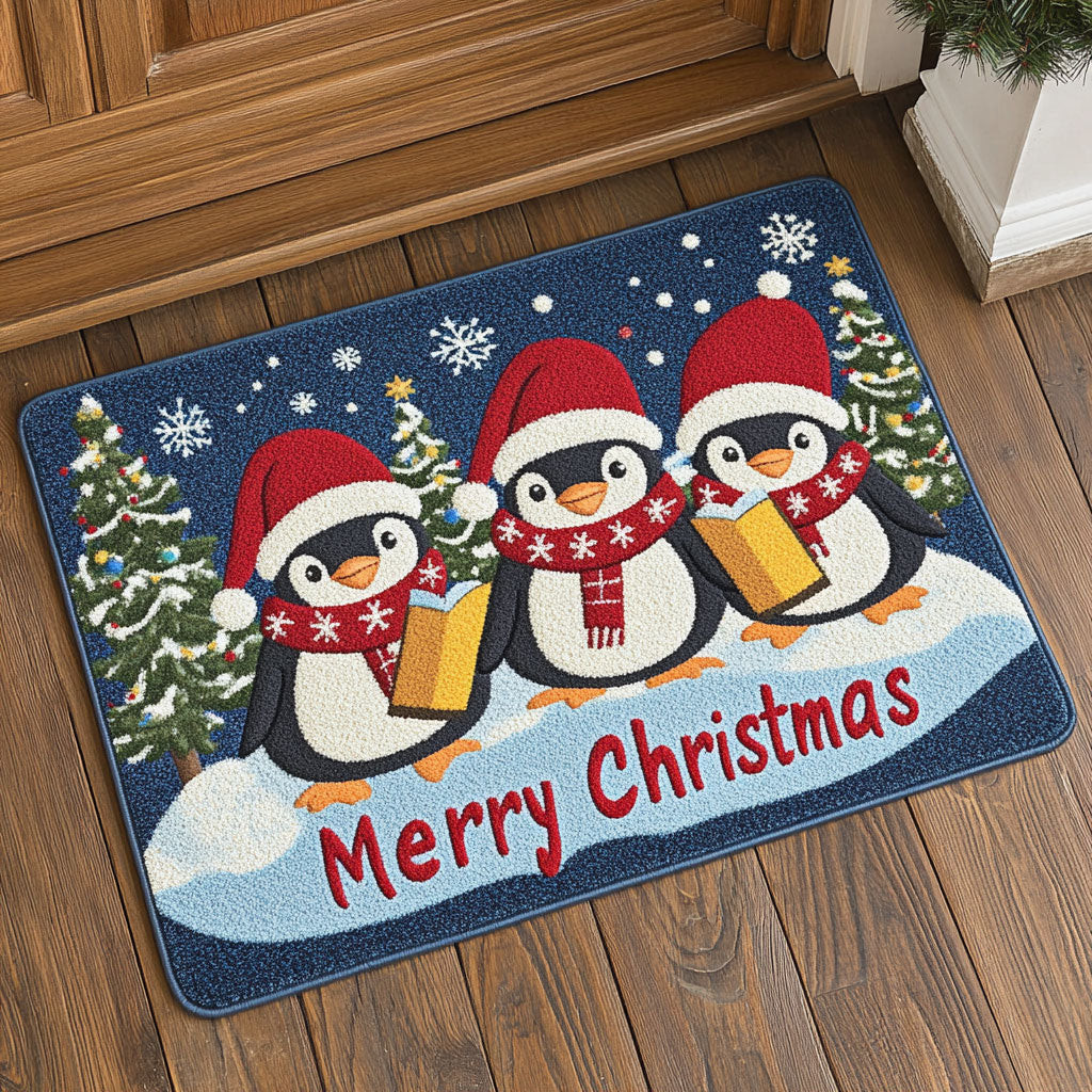 Song of Penguin Doormat Blanket Perfect Gift For Friends and Family on Christmas Day