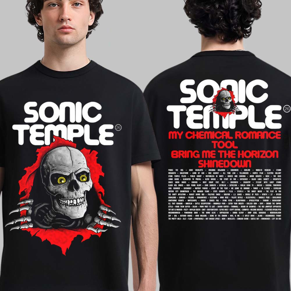 Sonic Temple 2026 Festival Merch Skeleton The Ripper T-Shirt Music Concert Tee Unique Gift