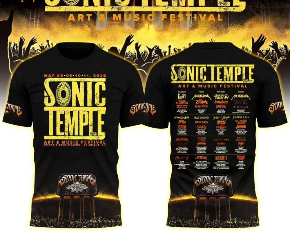 Sonic Temple Festival 2025 3D T-Shirt Music Gift Ideas For Guys