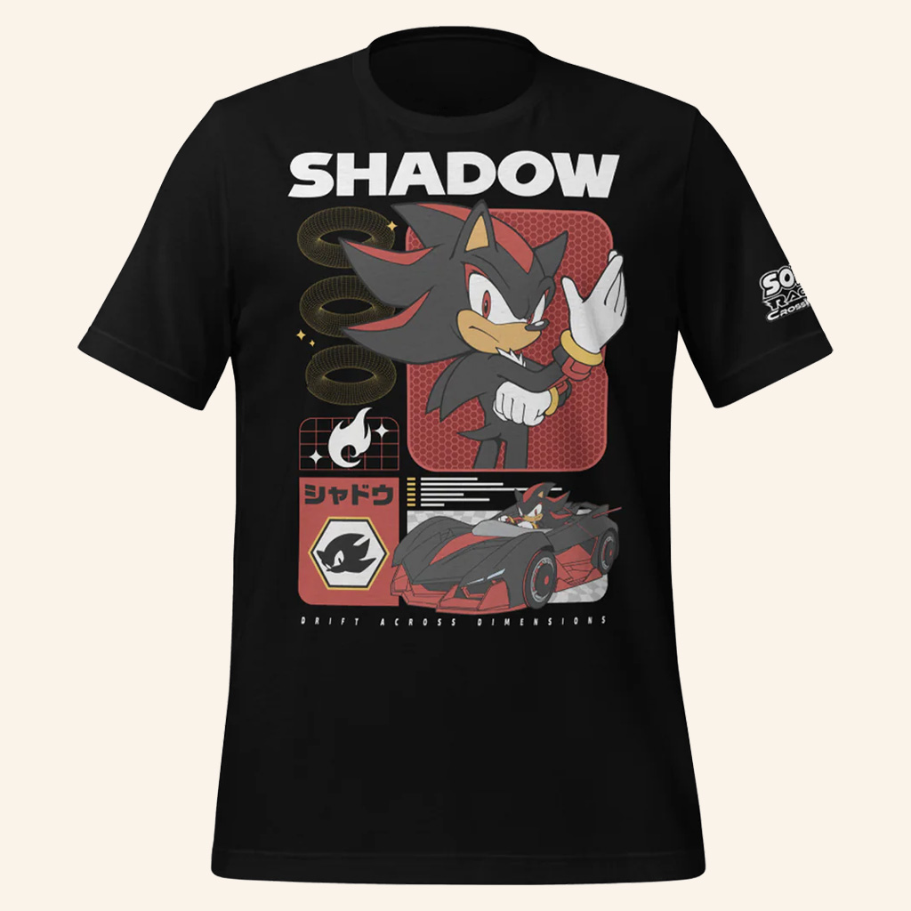 Sonic The Hedgehog Merch Shadow Racing Power T-Shirt Great Gifts For Friends