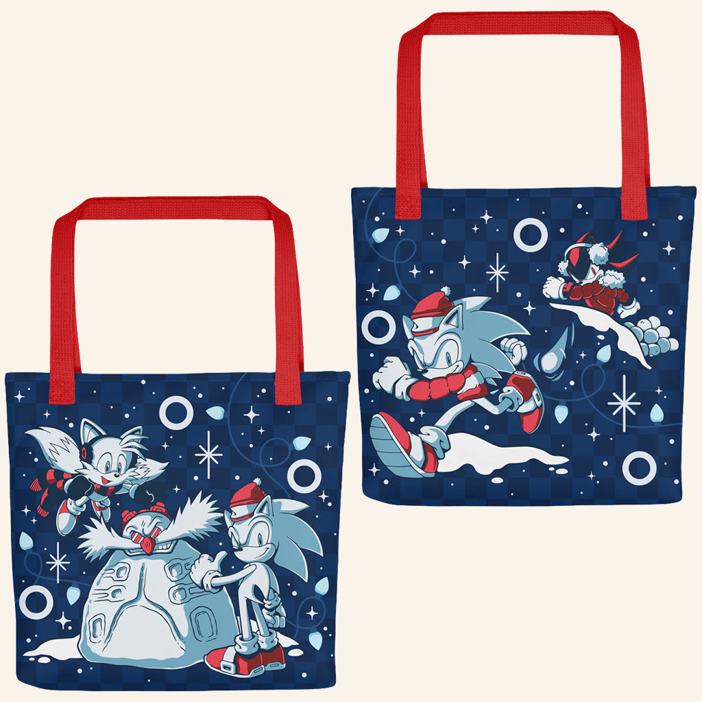 Sonic The Hedgehog Merch Snow Day Tote Bag Christmas Ideas For Wife Sonic The Hedgehog Merch Snow Day Tote Bag Christmas Ideas For Wife