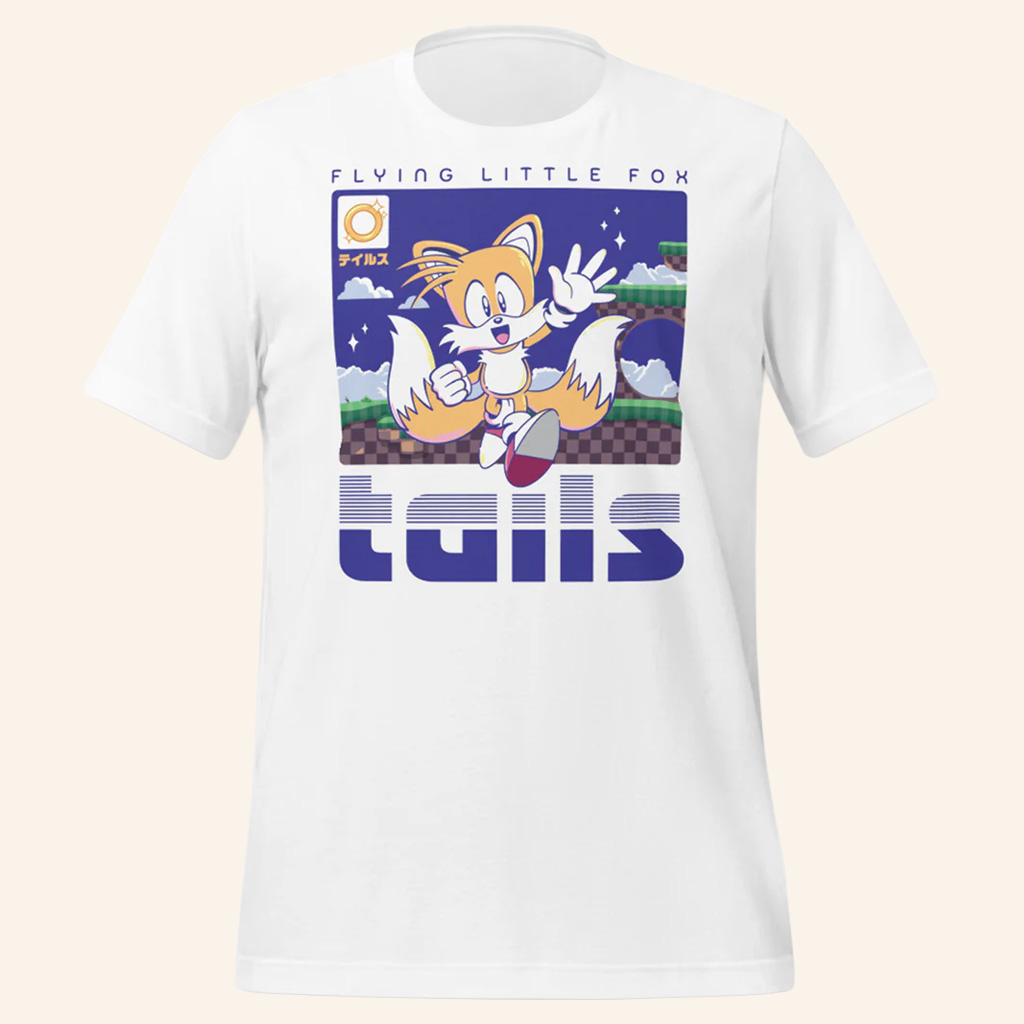 Sonic The Hedgehog Merch Tails Flying Little Fox T-Shirt Unique Gifts For Her Sonic The Hedgehog Merch Tails Flying Little Fox T-Shirt Unique Gifts For Her
