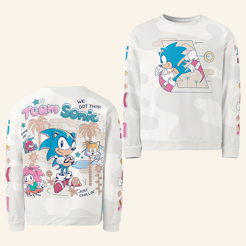 Sonic The Hedgehog Merch Team Sonic Doodles Sweatshirt Best Gifts For Daughter Sonic The Hedgehog Merch Team Sonic Doodles Sweatshirt Best Gifts For Daughter