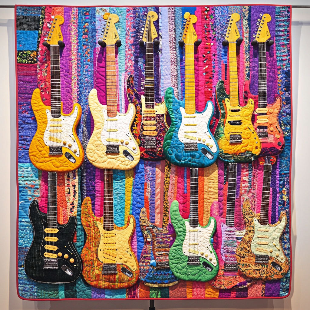 Sonic Vibrations Quilted Blanket Gift Ideas For Music Lovers