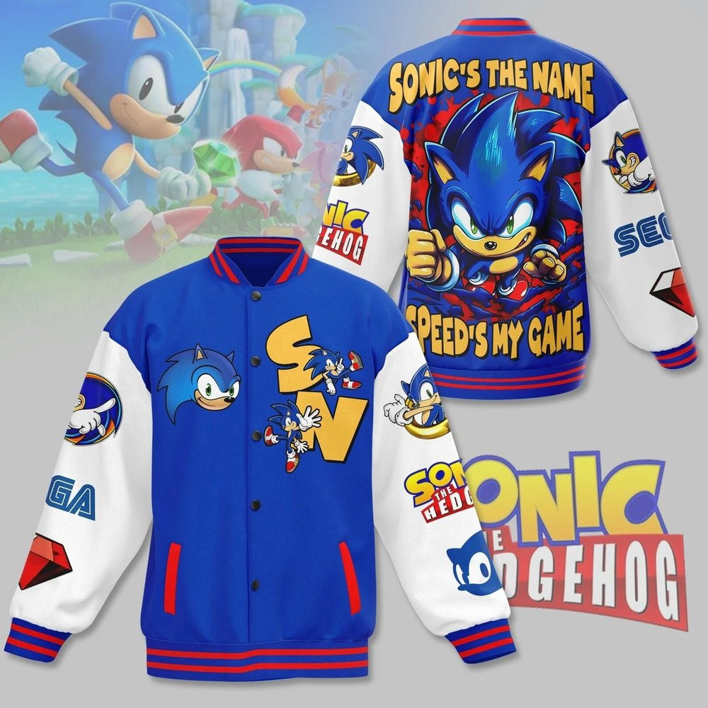 Sonic's The Name Baseball Jacket Unique Gift For Fans