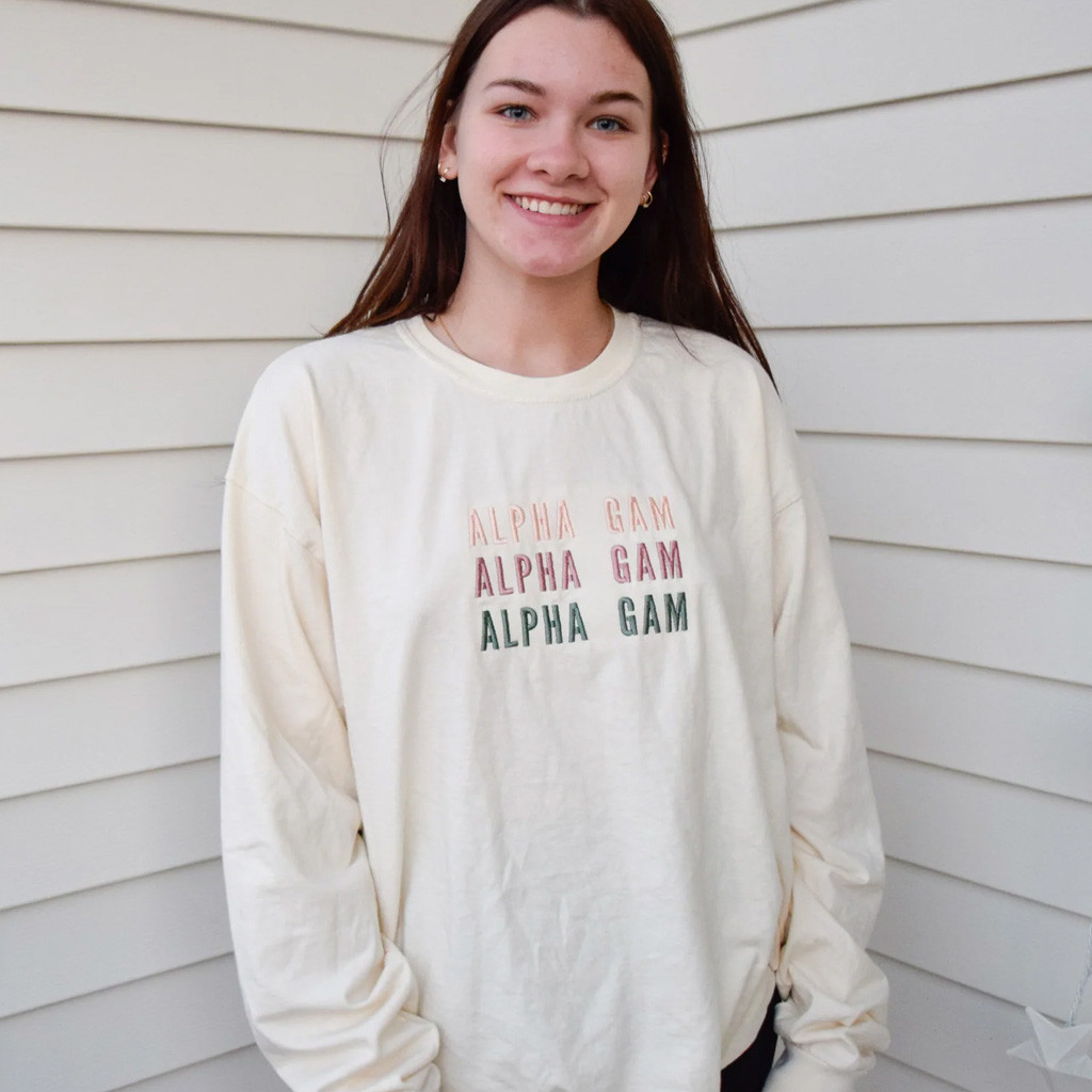 Sorority Merch Alpha Gam Sorority Long Sleeve T-Shirt Best Gifts For Sister Sorority Merch Alpha Gam Sorority Long Sleeve T-Shirt Best Gifts For Sister