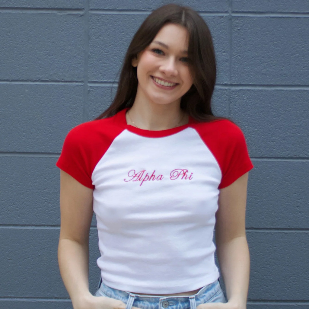 Sorority Merch Alpha Phi Sorority Baby Tee Birthday Presents For Girlfriend