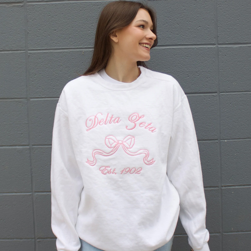 Sorority Merch Bow Sorority Sweatshirt Delta Beta Shirt Christmas Gifts For Her
