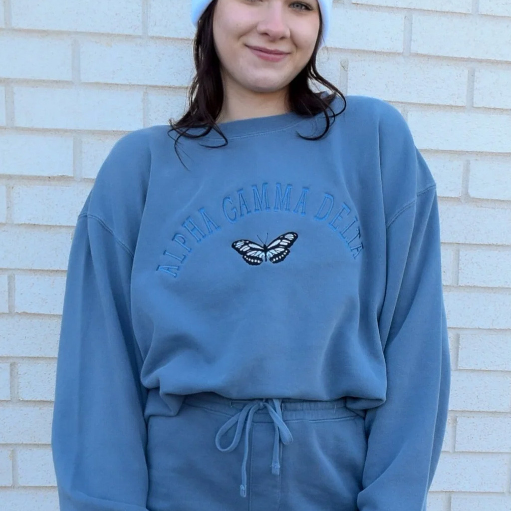 Sorority Merch Butterfly Sorority Sweatshirt Embroidered Gift Ideas For Her