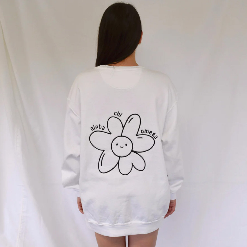 Sorority Merch Daisy Doodle Sorority Crewneck Sweatshirt Gift Ideas For Sister