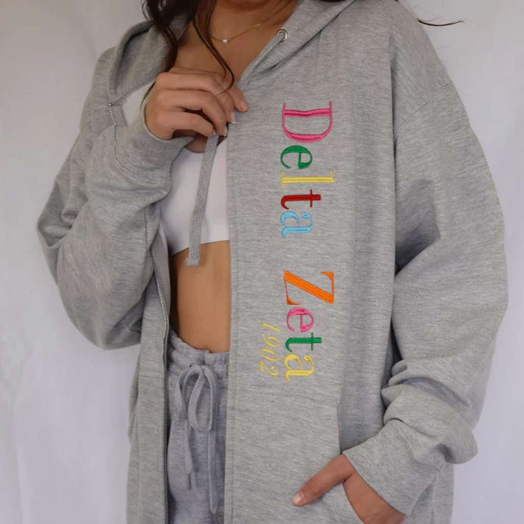 Sorority Merch Delta Zeta 1902 Sorority Zip Hoodie Christmas Gifts For Daughter Sorority Merch Delta Zeta 1902 Sorority Zip Hoodie Christmas Gifts For Daughter