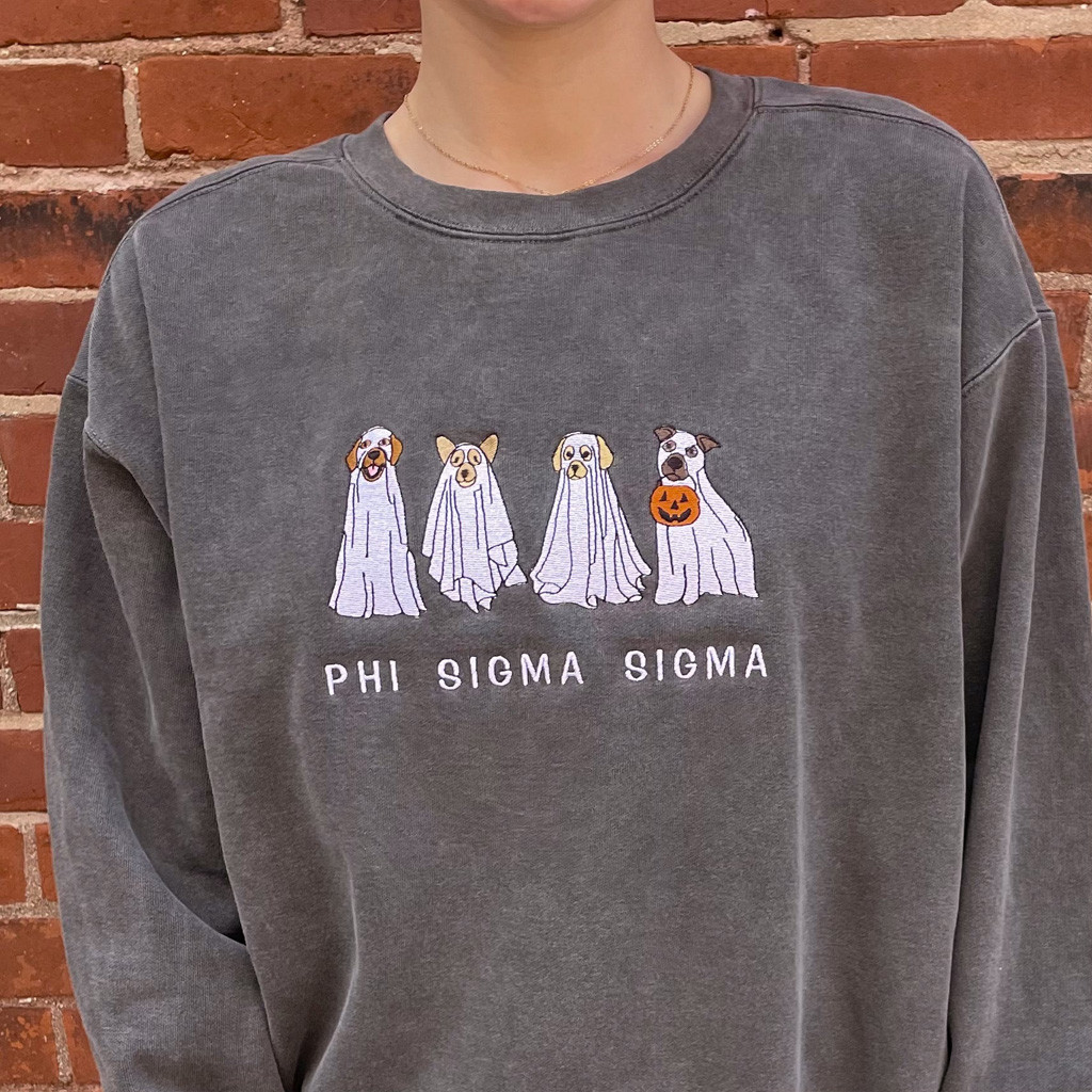 Sorority Merch Dog Ghosts Sorority Sweatshirt Phi Sigma Sigma Sweatshirt Presents For Her Sorority Merch Dog Ghosts Sorority Sweatshirt Phi Sigma Sigma Sweatshirt Presents For Her