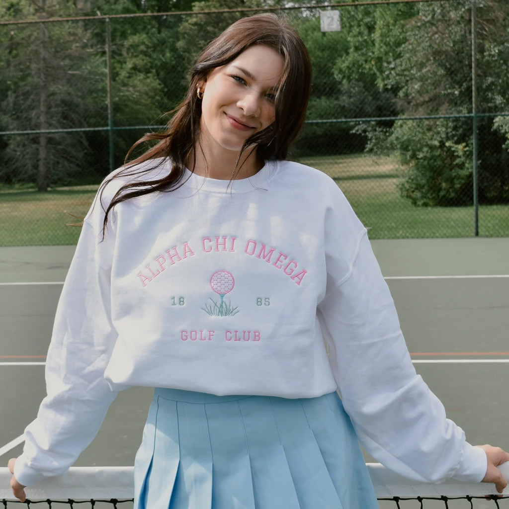 Sorority Merch Golf Club Sorority Sweatshirt Embroidered Christmas Gifts For Girlfriend
