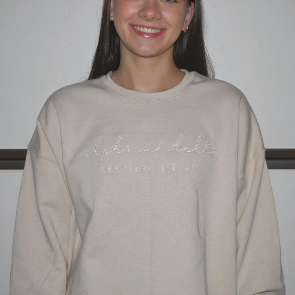 Sorority Merch Handwritten Script Executive Board Sweatshirt Embroidered Gifts For Sister Sorority Merch Handwritten Script Executive Board Sweatshirt Embroidered Gifts For Sister
