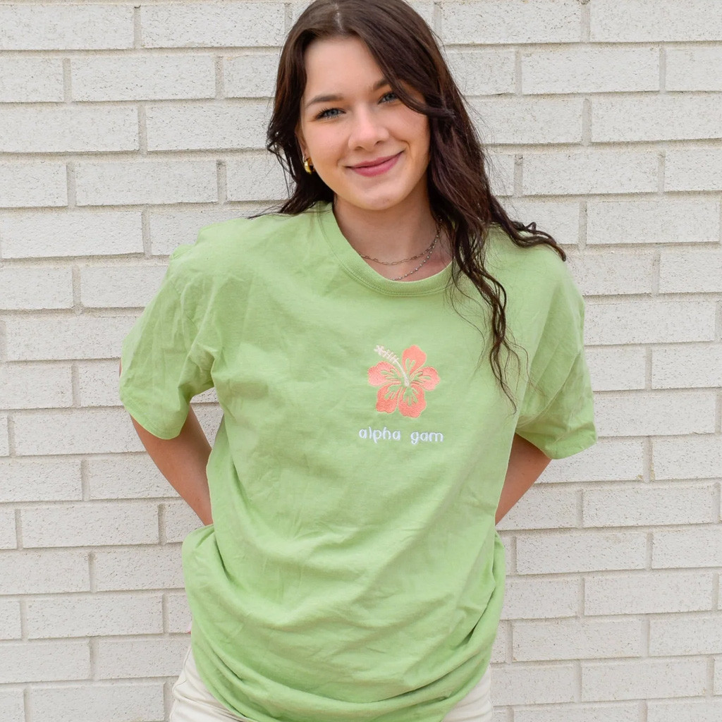 Sorority Merch Hawaiian Hibiscus Sorority T-Shirt Christmas Gifts For Girlfriend