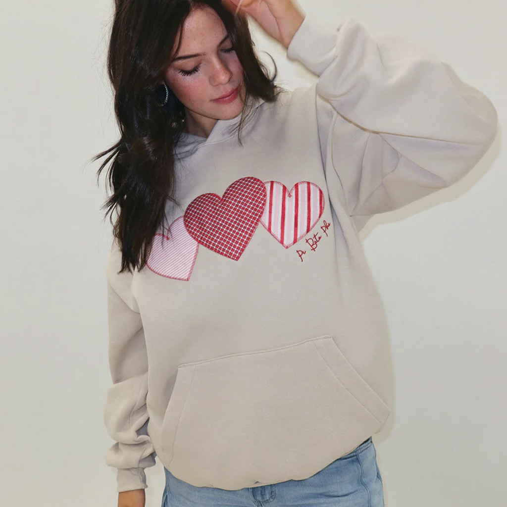 Sorority Merch Heart Trio Sorority Hoodie Christmas Gifts For Daughter