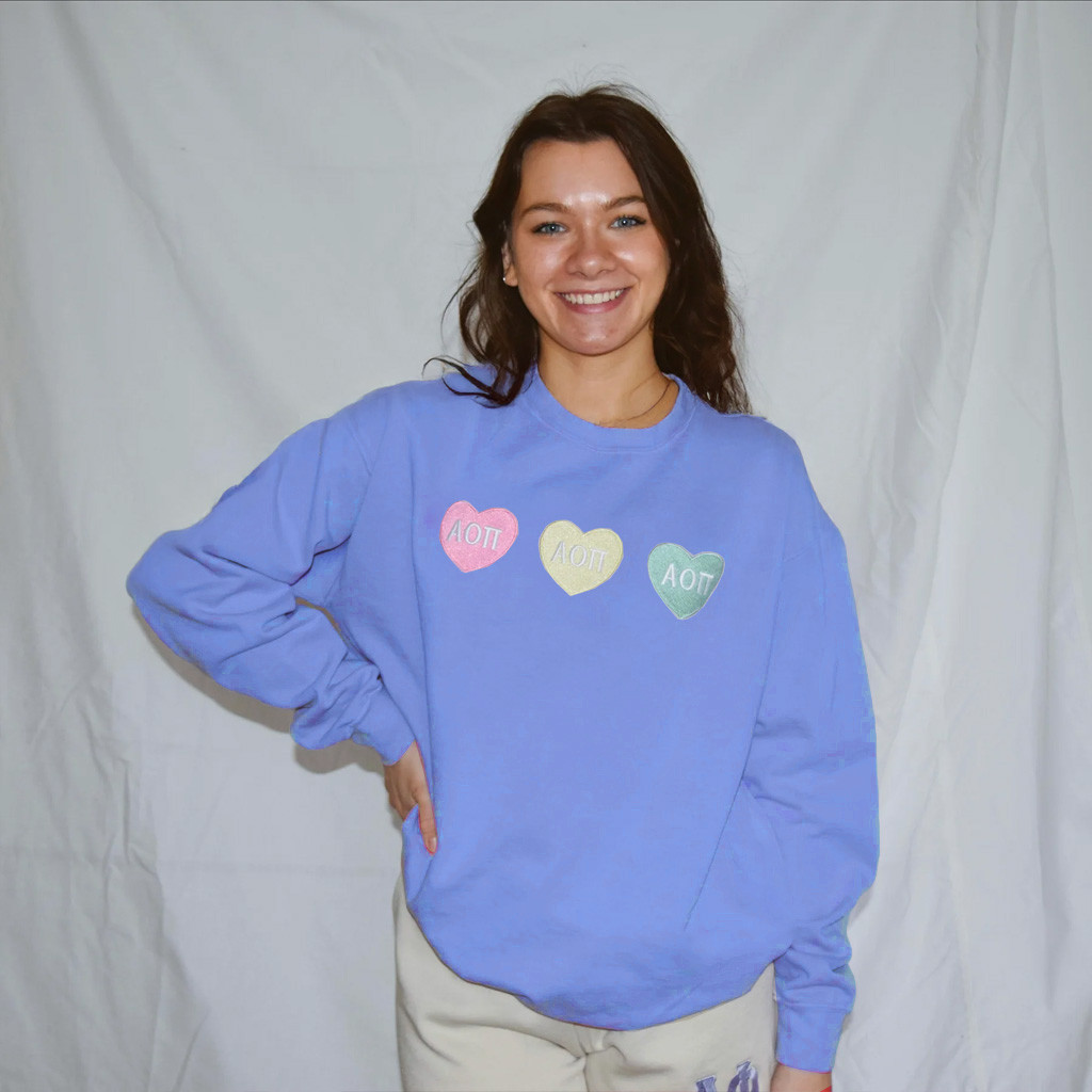 Sorority Merch Hearts Sorority Sweatshirt Christmas Presents For Daughter