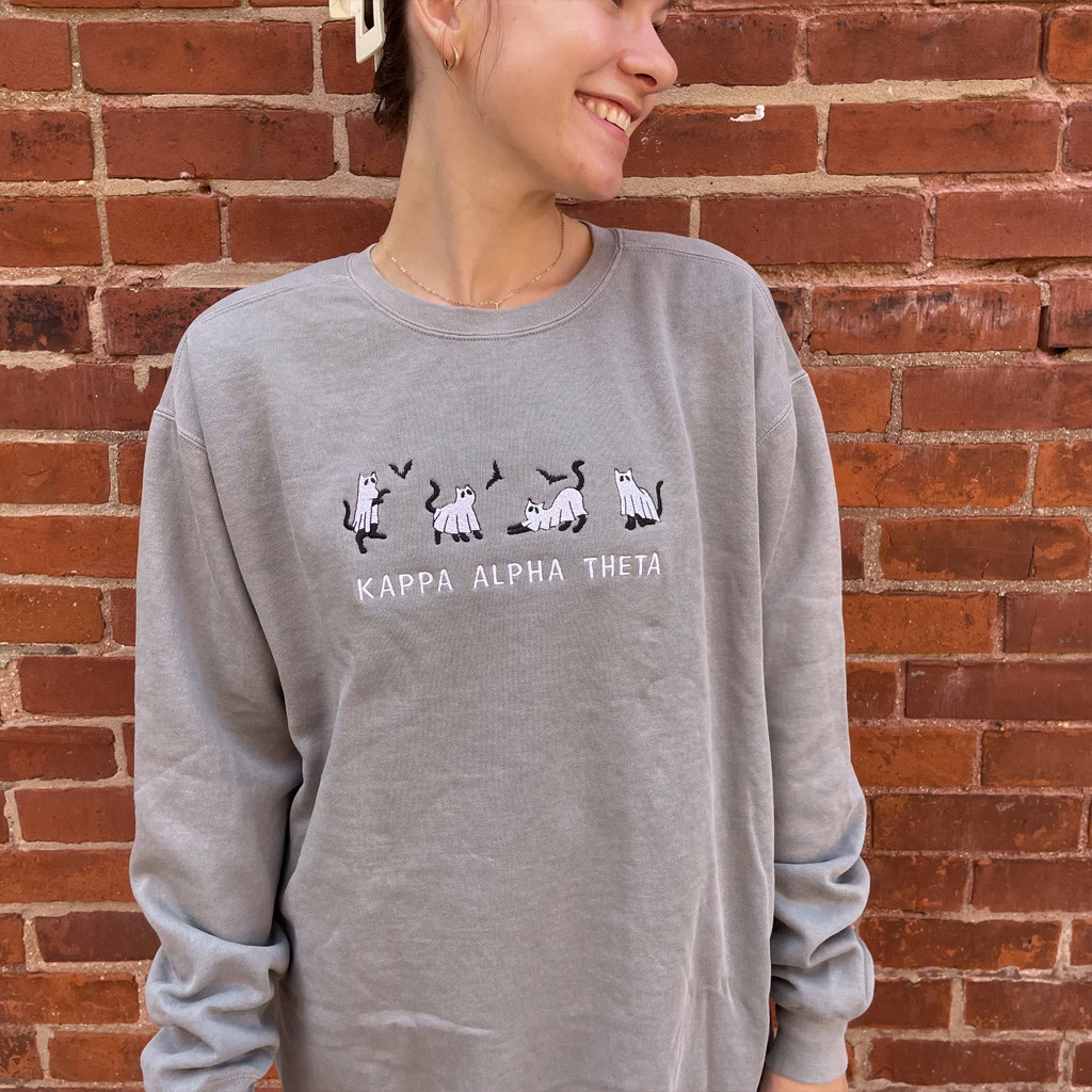 Sorority Merch Kitten Ghosts Sorority Sweatshirt Gift Ideas For Sister
