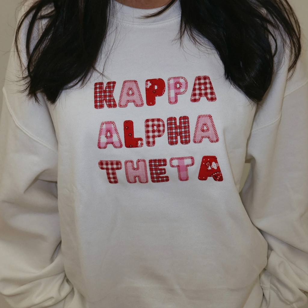 Sorority Merch Love Struck Sweatshirt Kappa Alpha Theta Sweatshirt Gifts For Sister