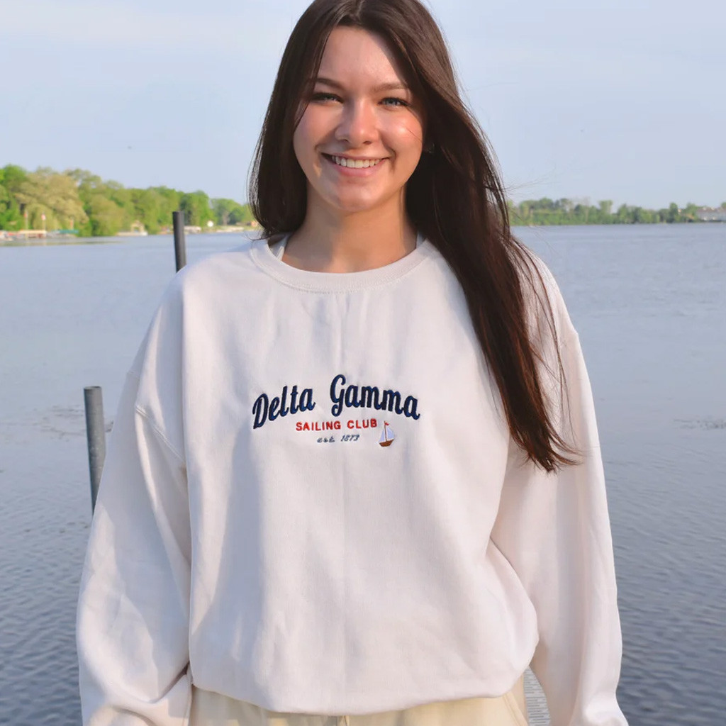 Sorority Merch Sailing Club Sorority Sweatshirt Embroidered Birthday Present For Her