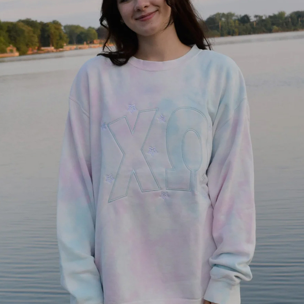 Sorority Merch Seeing Stars Pastel Tie Dye Sweatshirt Birthday Present For Friends