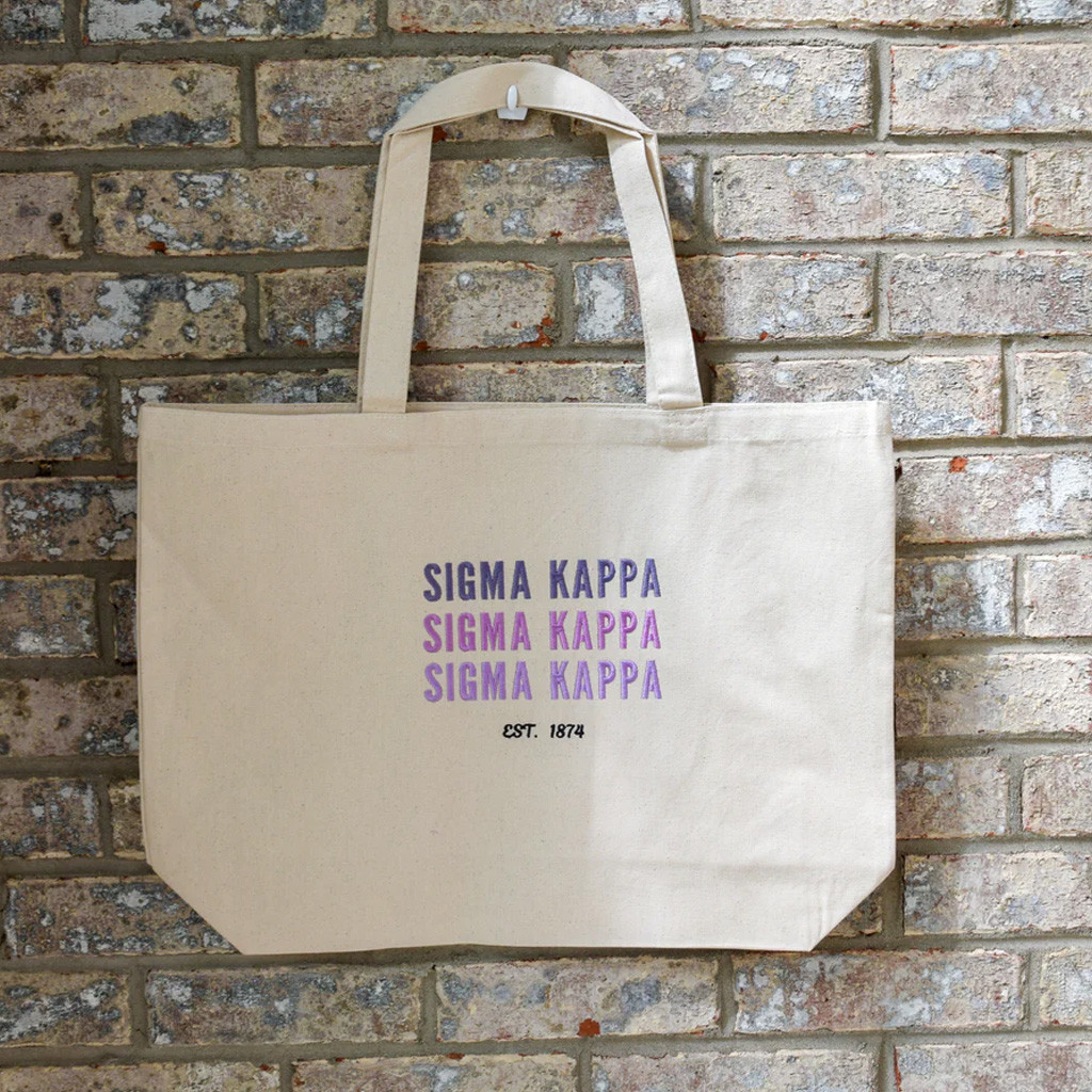Sorority Merch Sigma Kappa Sorority Tote Bag Best Gifts For Sister Sorority Merch Sigma Kappa Sorority Tote Bag Best Gifts For Sister