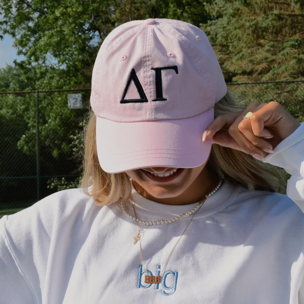 Sorority Merch Simple Greek Lettered Sorority Hat Embroidered Gifts For Friends Sorority Merch Simple Greek Lettered Sorority Hat Embroidered Gifts For Friends