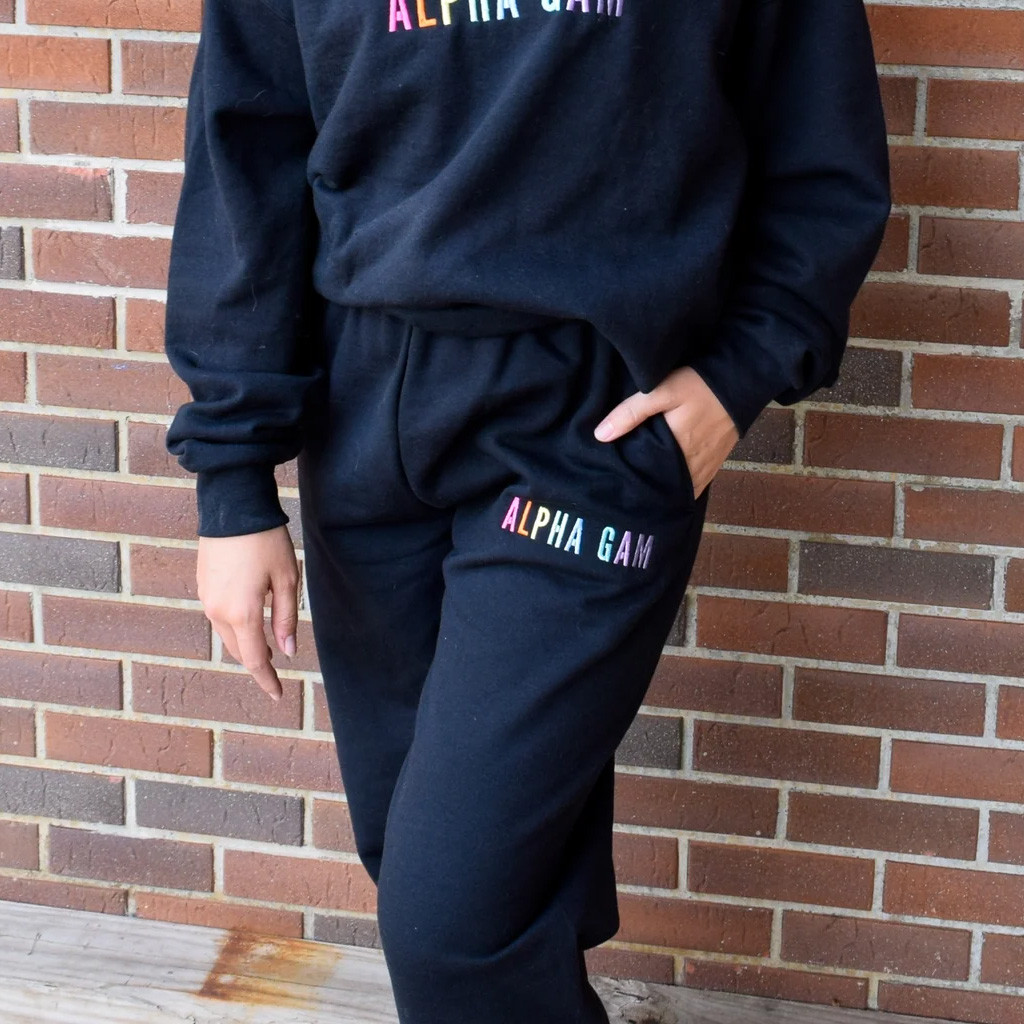 Sorority Merch Simple Rainbow Letters Sorority Sweatpants Birthday Ideas For Her Sorority Merch Simple Rainbow Letters Sorority Sweatpants Birthday Ideas For Her