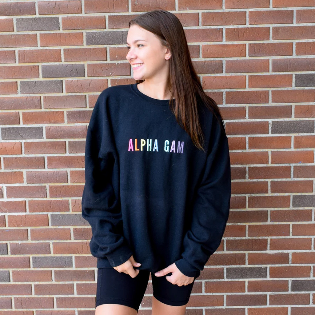 Sorority Merch Simple Rainbow Letters Sorority Sweatshirt Birthday Ideas For Her Sorority Merch Simple Rainbow Letters Sorority Sweatshirt Birthday Ideas For Her