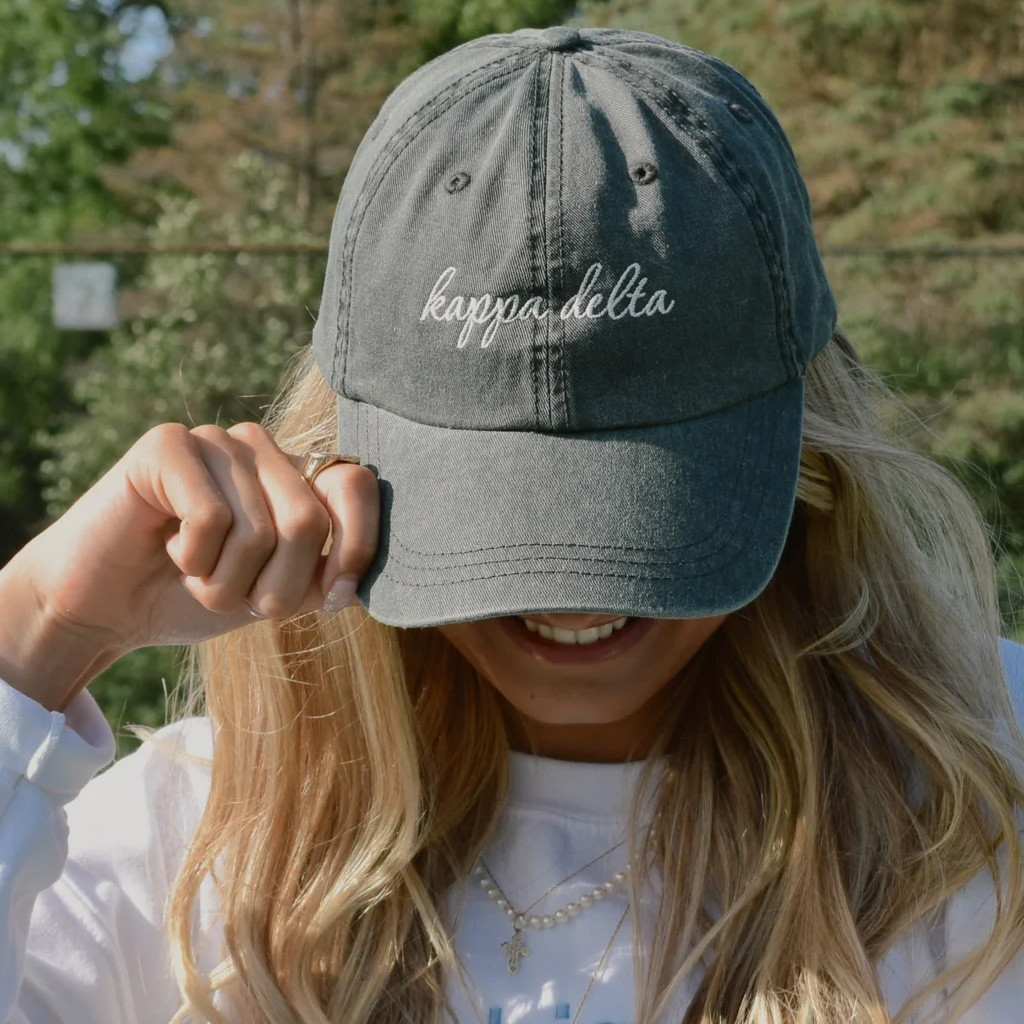 Sorority Merch Simple Script Sorority Hat Embroidered Gifts For Sister Sorority Merch Simple Script Sorority Hat Embroidered Gifts For Sister