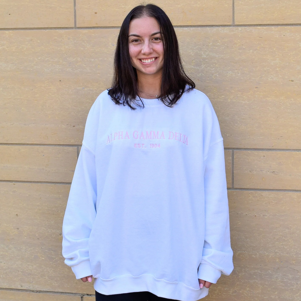 Sorority Merch Simple Sorority Sweatshirt Embroidered Birthday Ideas For Friends Sorority Merch Simple Sorority Sweatshirt Embroidered Birthday Ideas For Friends