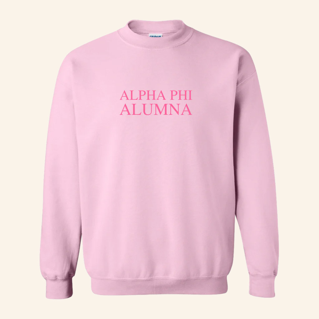 Sorority Merch Simple Stacked Alumna Sorority Sweatshirt Christmas Gifts For Sister Sorority Merch Simple Stacked Alumna Sorority Sweatshirt Christmas Gifts For Sister