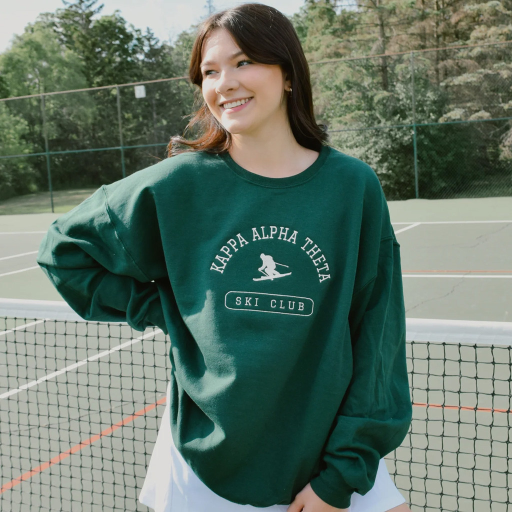 Sorority Merch Ski Club Sorority Sweatshirt Embroidered Gift Ideas For Friends