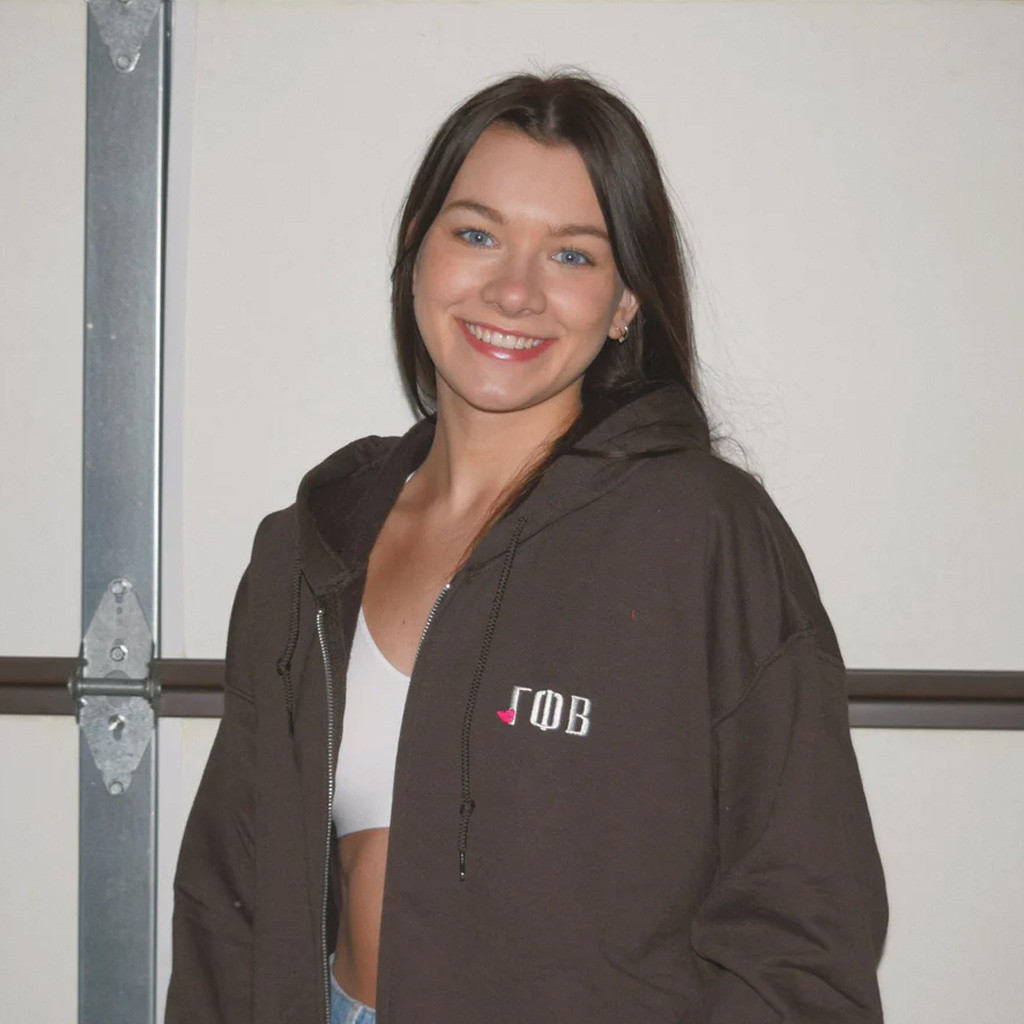 Sorority Merch Surrounded by Love Sorority Zip Hoodie Birthday Ideas For Daughter