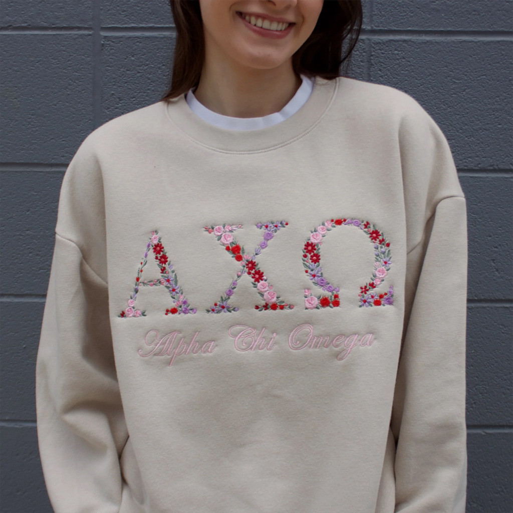 Sorority Merch Valentine's Bouquet Of Flowers Sorority Sweatshirt Christmas Gift Ideas For Her