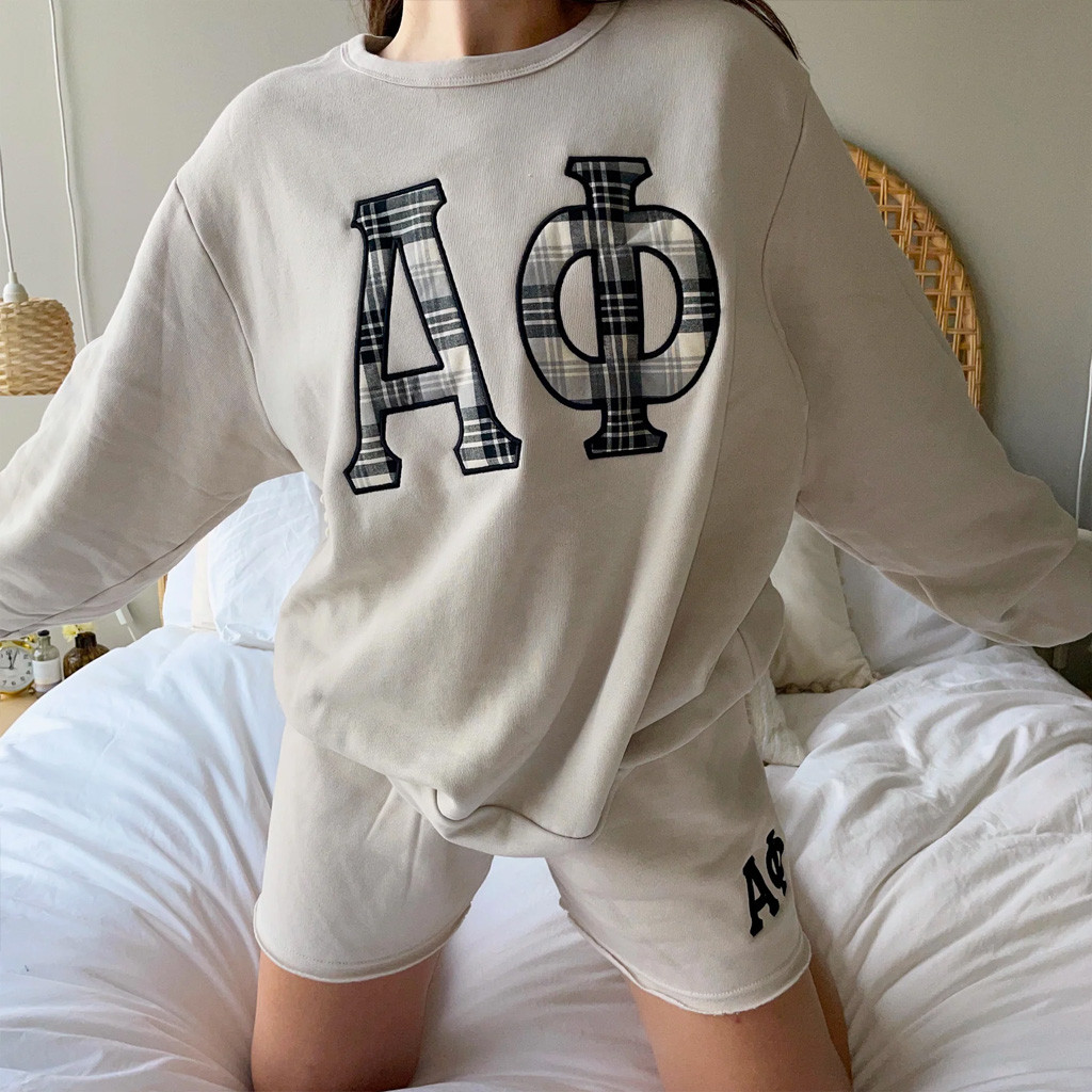 Sorority Merch Vintage Plaid Sorority Sweatshirt Christmas Gifts For Friends