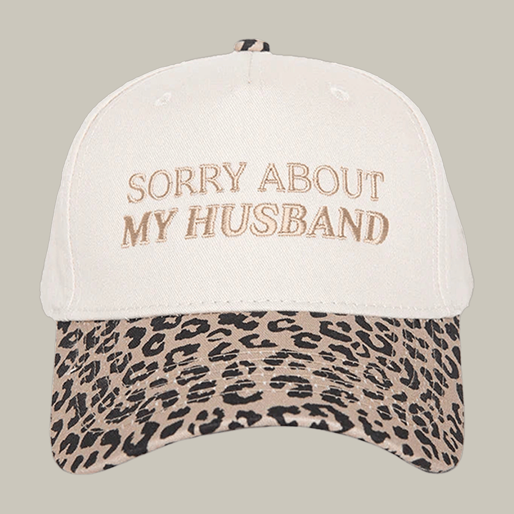 Sorry About My Husband Vintage Trucker Hat Witty Sayings Hat Unique Gift Ideas