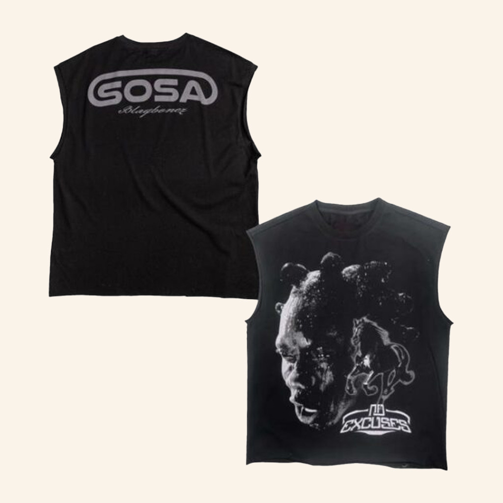 Sosa Atelier Merch Blaqbonez X Sosa No Excuses Muscle Tank Xmas Presents For Him