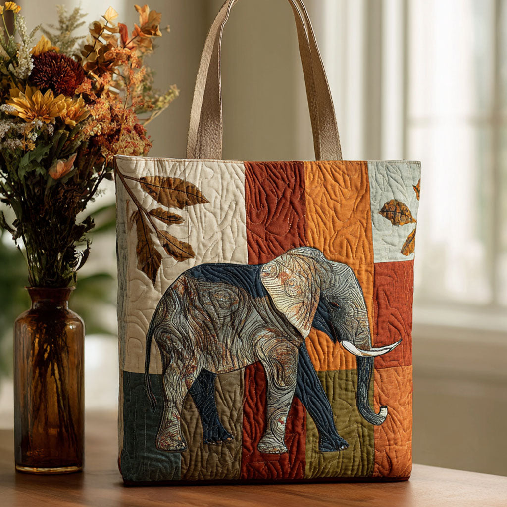 Soul Elephant Quilted Tote Bag Elephant Presents For Women
