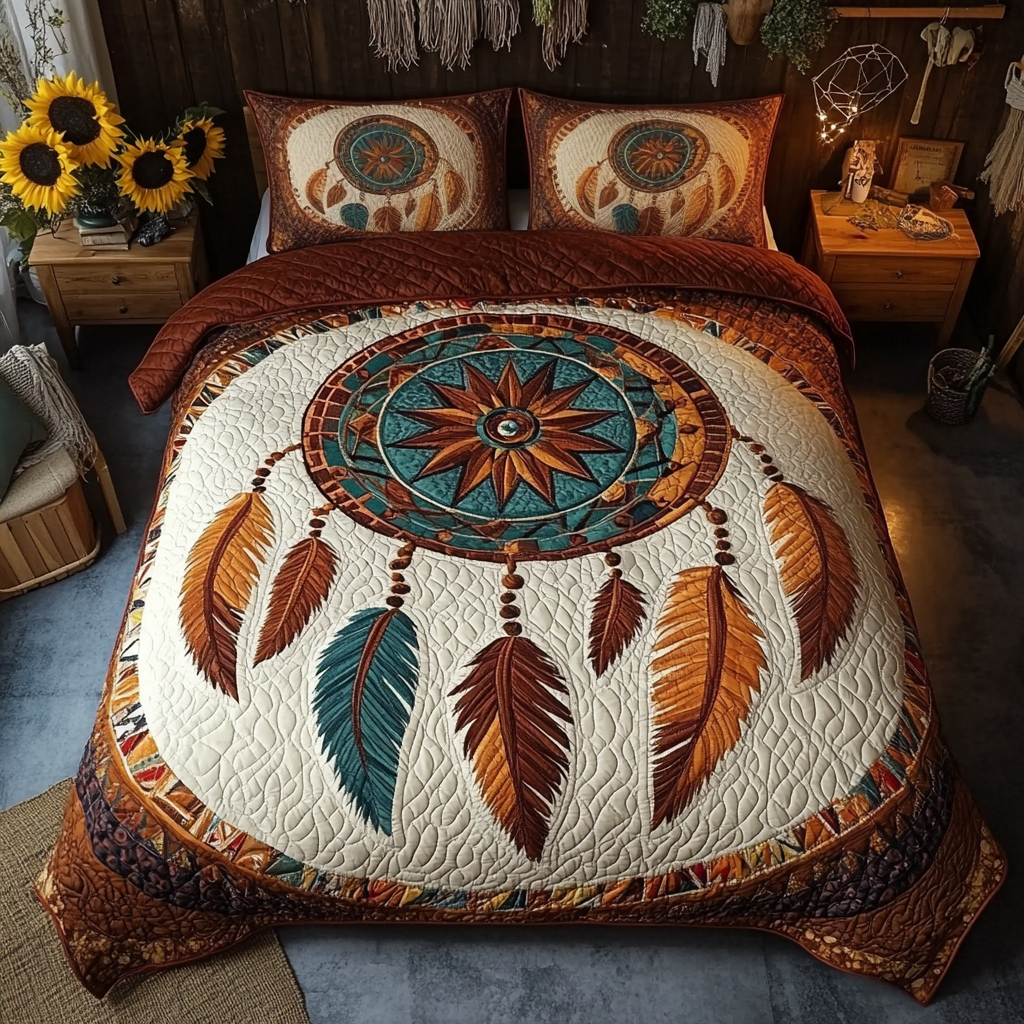 Soul Journey Quilted Bedding Set Best Bedspread Set Best Native American Gifts For Her
