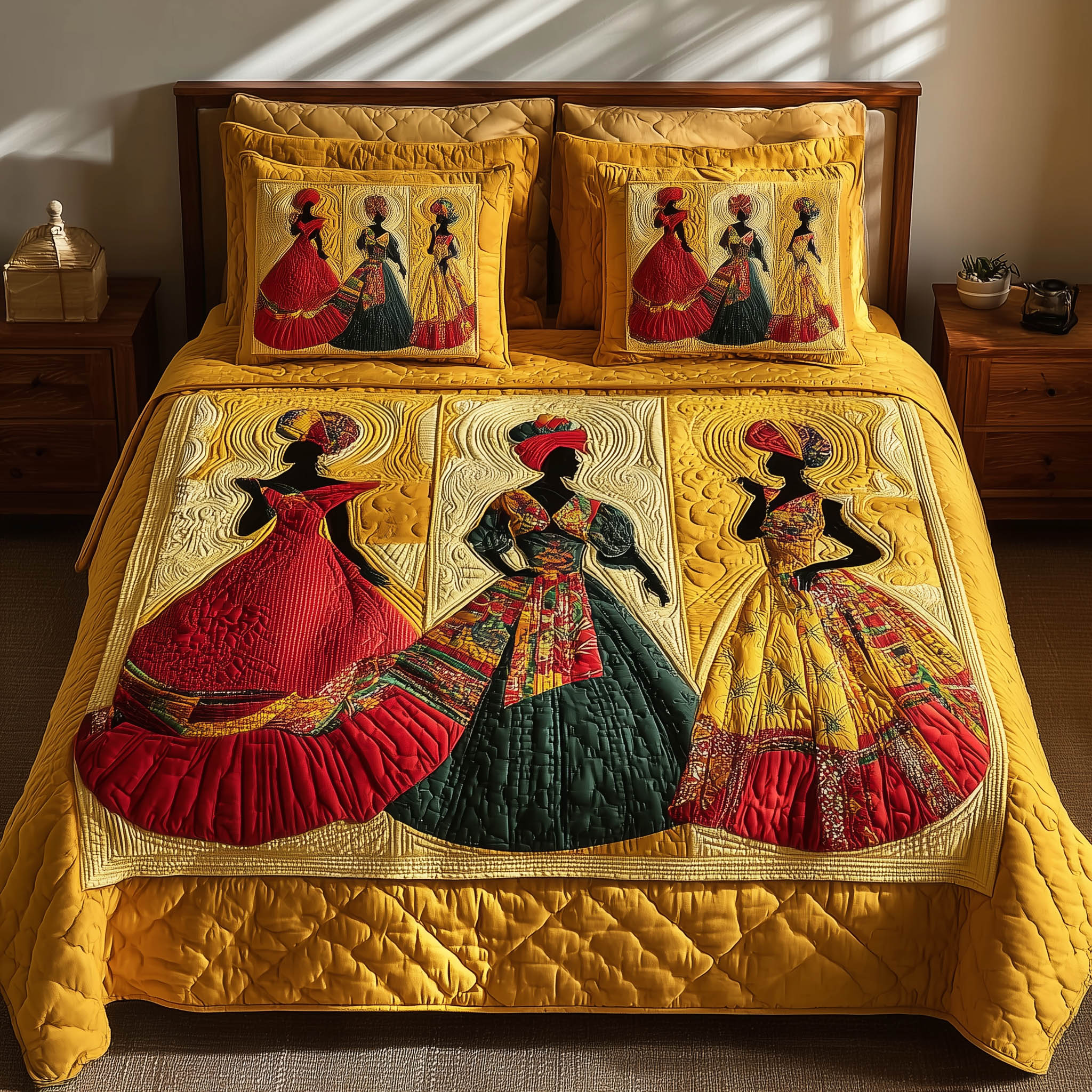 Soulbound Roots Quilted Bedding Set Hypoallergenic
