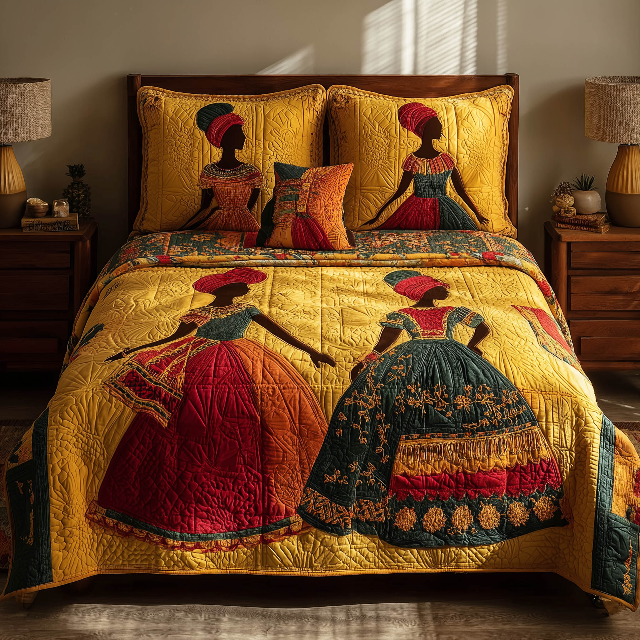 Soulbound Roots Quilted Bedding Set Lightweight