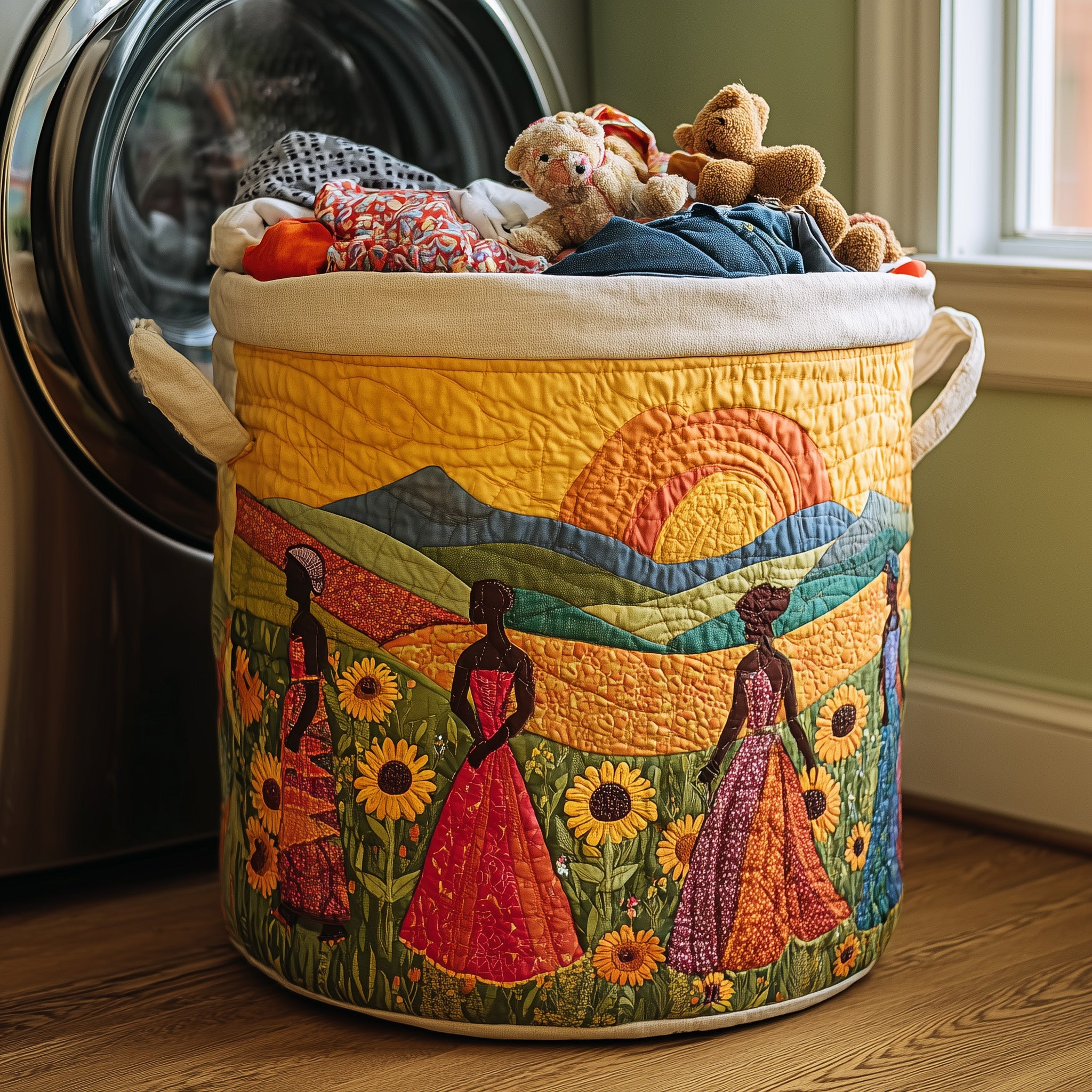 Soulbound Roots Quilted Laundry Basket Must-Have Home Essential