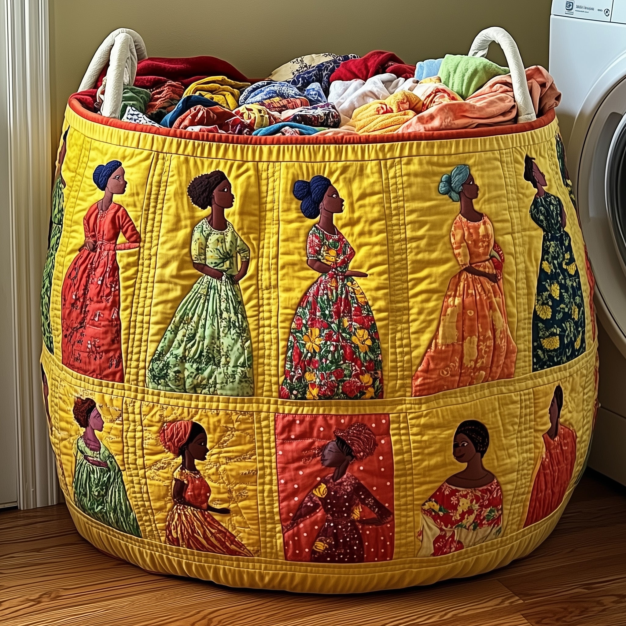 Soulbound Roots Quilted Laundry Basket Perfect Gift For Apartment Living