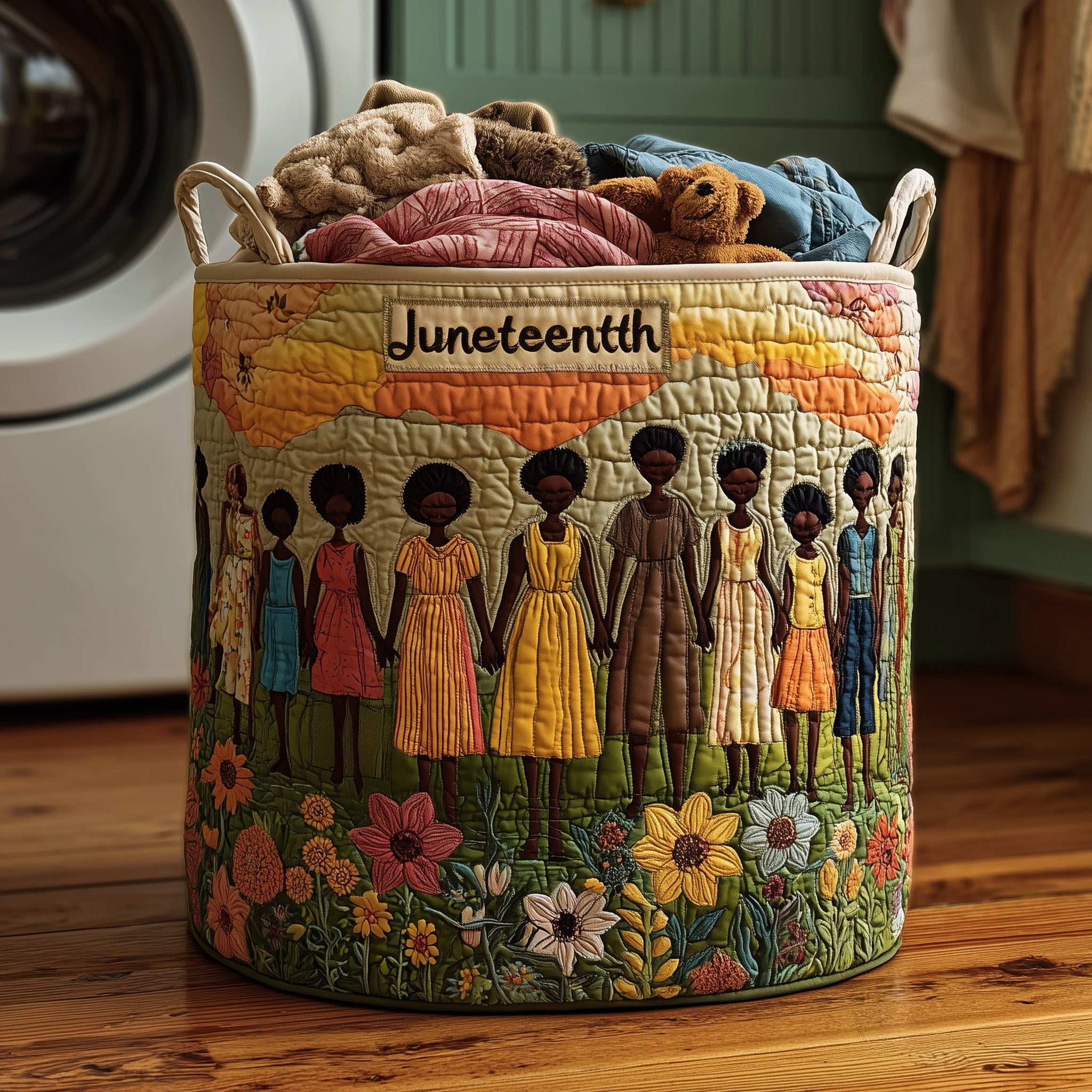 Soulbound Roots Quilted Laundry Basket Top Choice For Housewarming